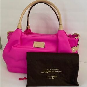 Kate Spade Newsprint Lined Tote & XL Dust Bag Set